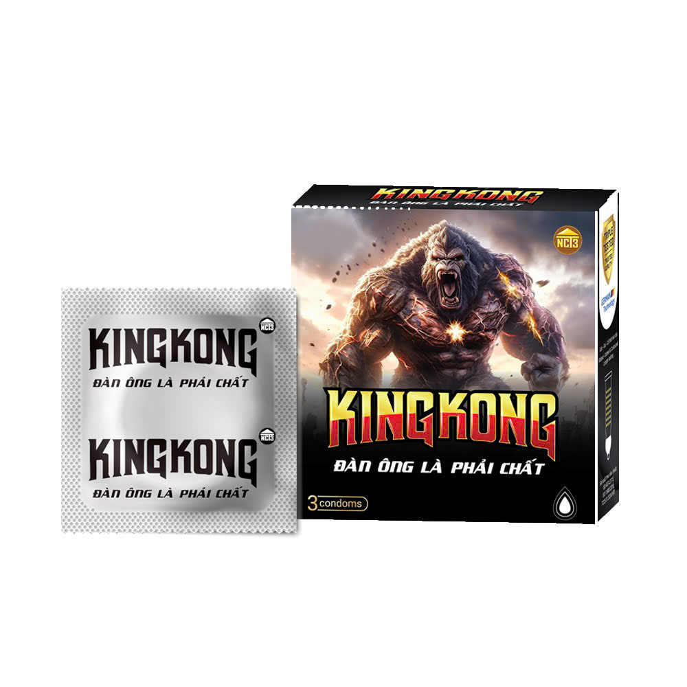 BCS KING KONG Longer lasting (BCS GÂN, GAI, CỔ THẮT_3 Cái)